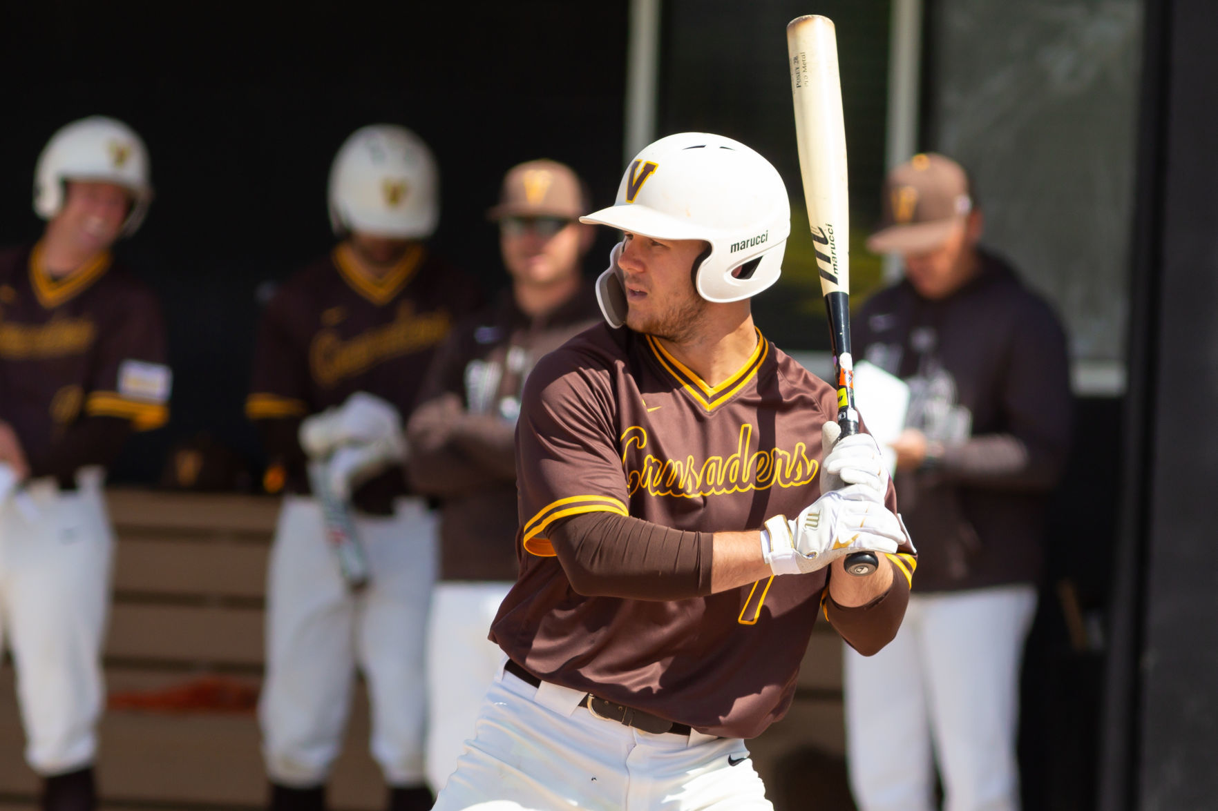 Valparaiso University's Chase Dawson (signs)